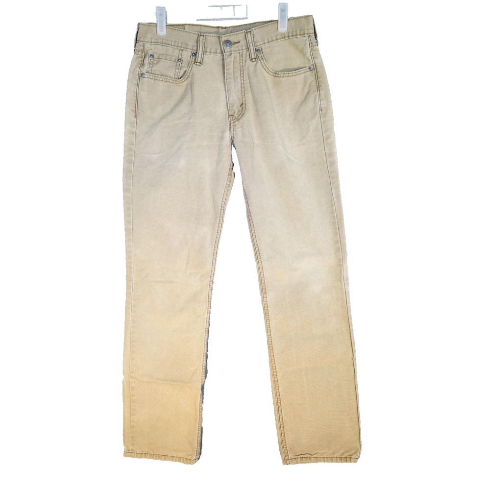 Levi's 514 Men's Jeans 32x32 (30x32) Tan Straight Fit 100% Cotton Denim Zip Fly